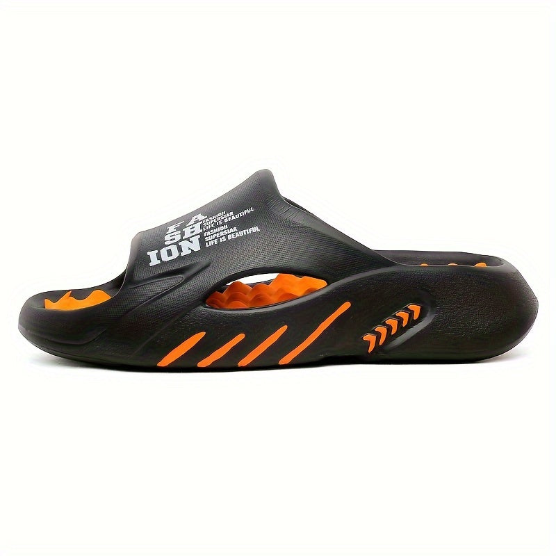 Mens Slippers 2024 New Spring and Summer Comfortable Outsole Outdoor Casual EVA Slippers Mens Fashion Cool Slides Anti-slip, Wear-resistant, Breathable All-match Couple Slippers