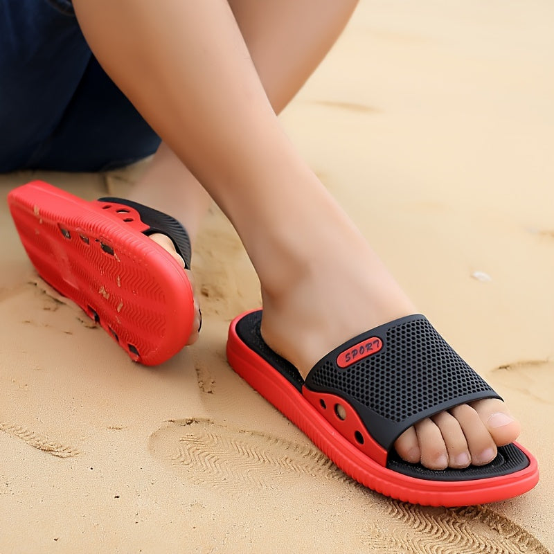 Men'S Stylish Open-Toe Breathable EVA Slides - Comfortable, Non-Slip, Durable Casual Sandals with Vibrant Green & Gray Design, Perfect for Beach or Casual Attire, Beach Footwear | Stylish Sandals | EVA Sandals