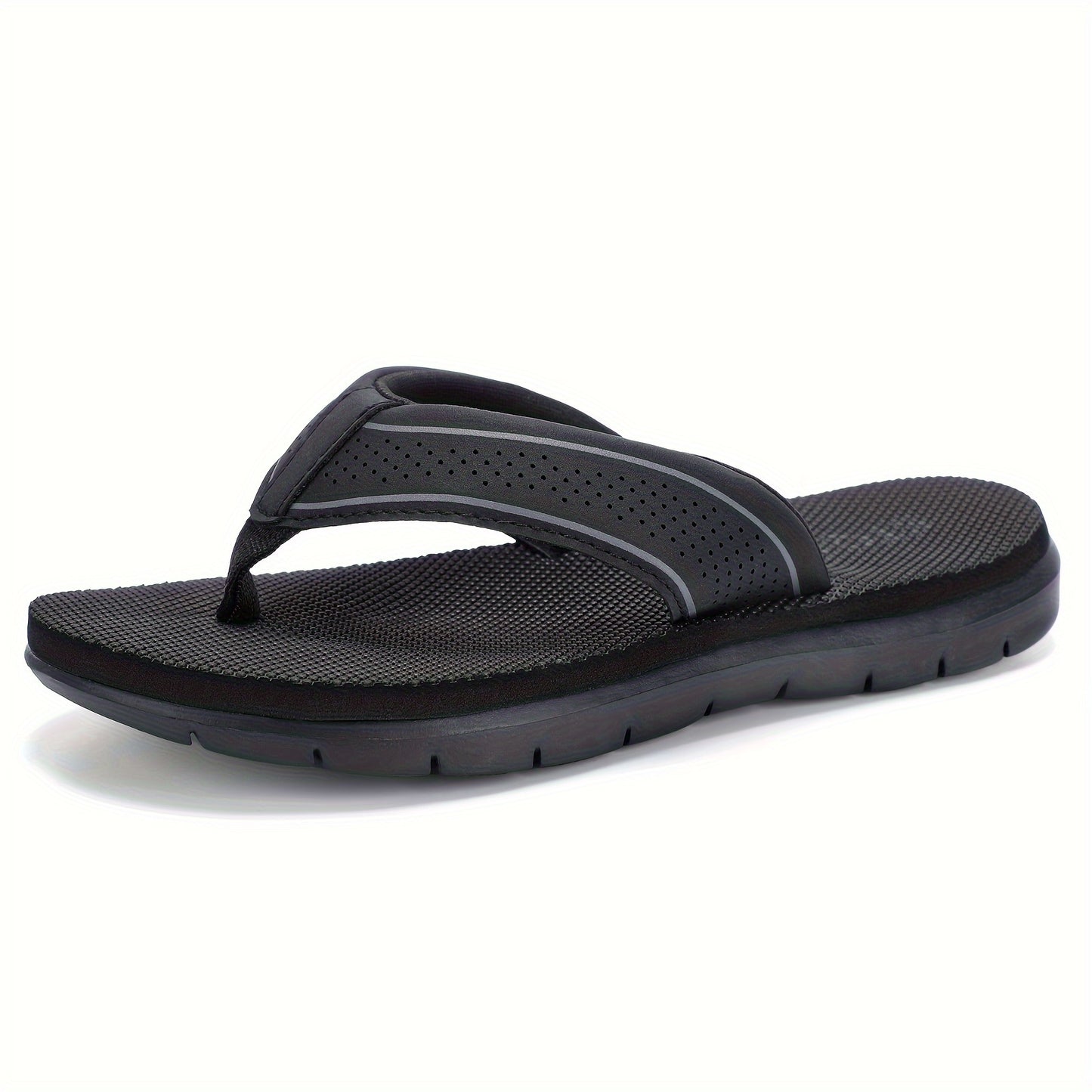 STQ Youngsters's Flip Flops - Non-Slip, Comfortable EVA Beach Sandals with Black Strap, Ideal for Summer Activities