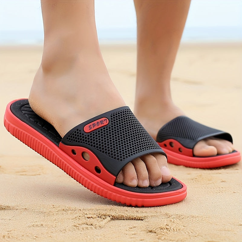 Men'S Stylish Open-Toe Breathable EVA Slides - Comfortable, Non-Slip, Durable Casual Sandals with Vibrant Green & Gray Design, Perfect for Beach or Casual Attire, Beach Footwear | Stylish Sandals | EVA Sandals