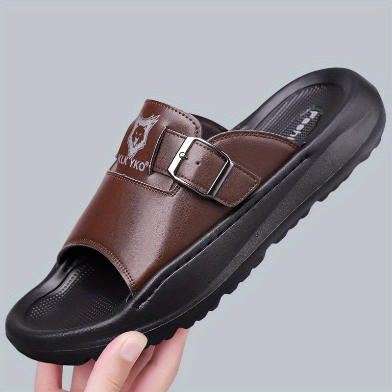 New 2024 Spring/Summer Casual Slip-On Sandals, Soft Sole Trendy Beach Shoes for Men - High Quality, Durable, Breathable, Odor-Free Lightweight Home Slippers, Comfortable Non-Slip Thick-Soled Outdoor & Indoor Use, Fashionable Open-Toe Flip-Flops for All