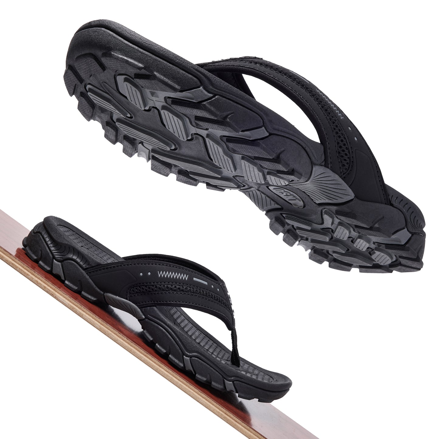 Men's Flip Flops, Outdoor Beach Thong Sandals, Arch Support Athletic Slides, Casual Lightweight Anti-skid Slippers