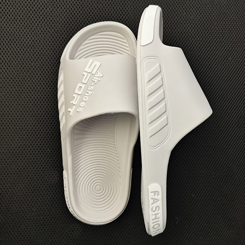 Women'S Summer EVA Slides - Non-Slip Beach Flip-Flops with "FASHION" Print, Comfortable Indoor/Outdoor Slippers for Home, Bathroom, and Shower Use, Indoor Slippers | Stylish Flipflops | EVA Material
