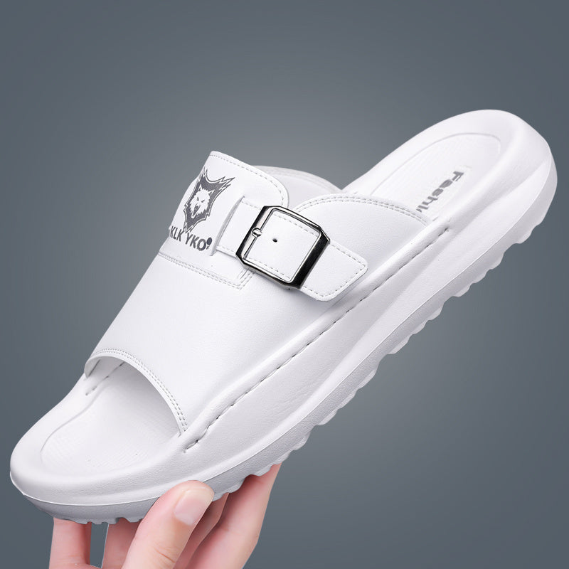 New 2024 Spring/Summer Casual Slip-On Sandals, Soft Sole Trendy Beach Shoes for Men - High Quality, Durable, Breathable, Odor-Free Lightweight Home Slippers, Comfortable Non-Slip Thick-Soled Outdoor & Indoor Use, Fashionable Open-Toe Flip-Flops for All