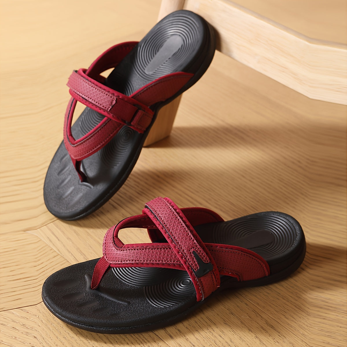 CHTAPPILIAR Women’s Comfort Arch Support Flip-Flops - Ultra-Light Soft Sole Summer Slides with Non-Slip Grip, Stylish Purple Wedge Beach Sandals, Casual Slip-On Design for All-Day Wear, Comfortable Slippers | Casual Chic Style | Pu Synthetic Cover, Summer