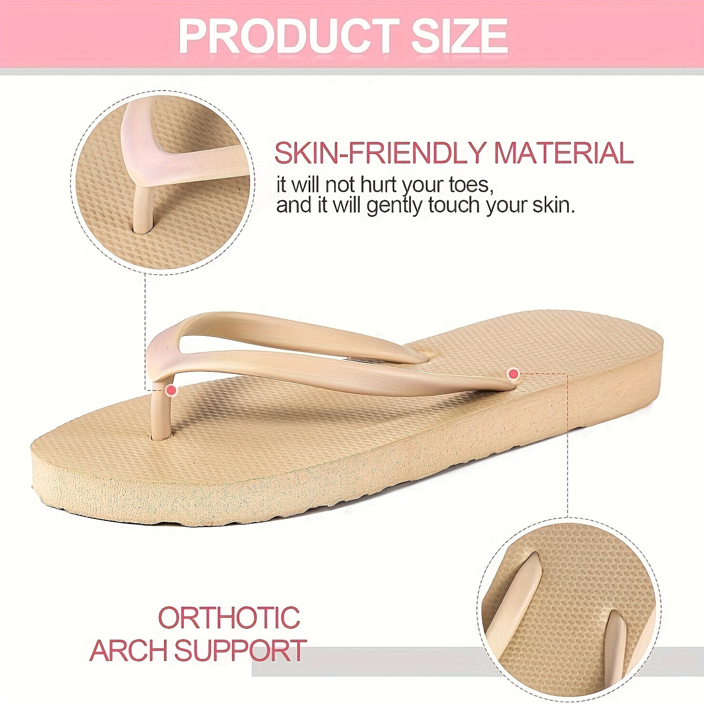 3 Pairs Of 2025 New Women'S Fashionable Slim Fit Flip Flops, Comfortable Yoga Mat Beach Slippers, Couple Style Slippers, Solid Color Casual Outdoor Home Shower Non Slip Slippers -3pcs