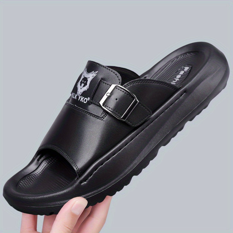 New 2024 Spring/Summer Casual Slip-On Sandals, Soft Sole Trendy Beach Shoes for Men - High Quality, Durable, Breathable, Odor-Free Lightweight Home Slippers, Comfortable Non-Slip Thick-Soled Outdoor & Indoor Use, Fashionable Open-Toe Flip-Flops for All