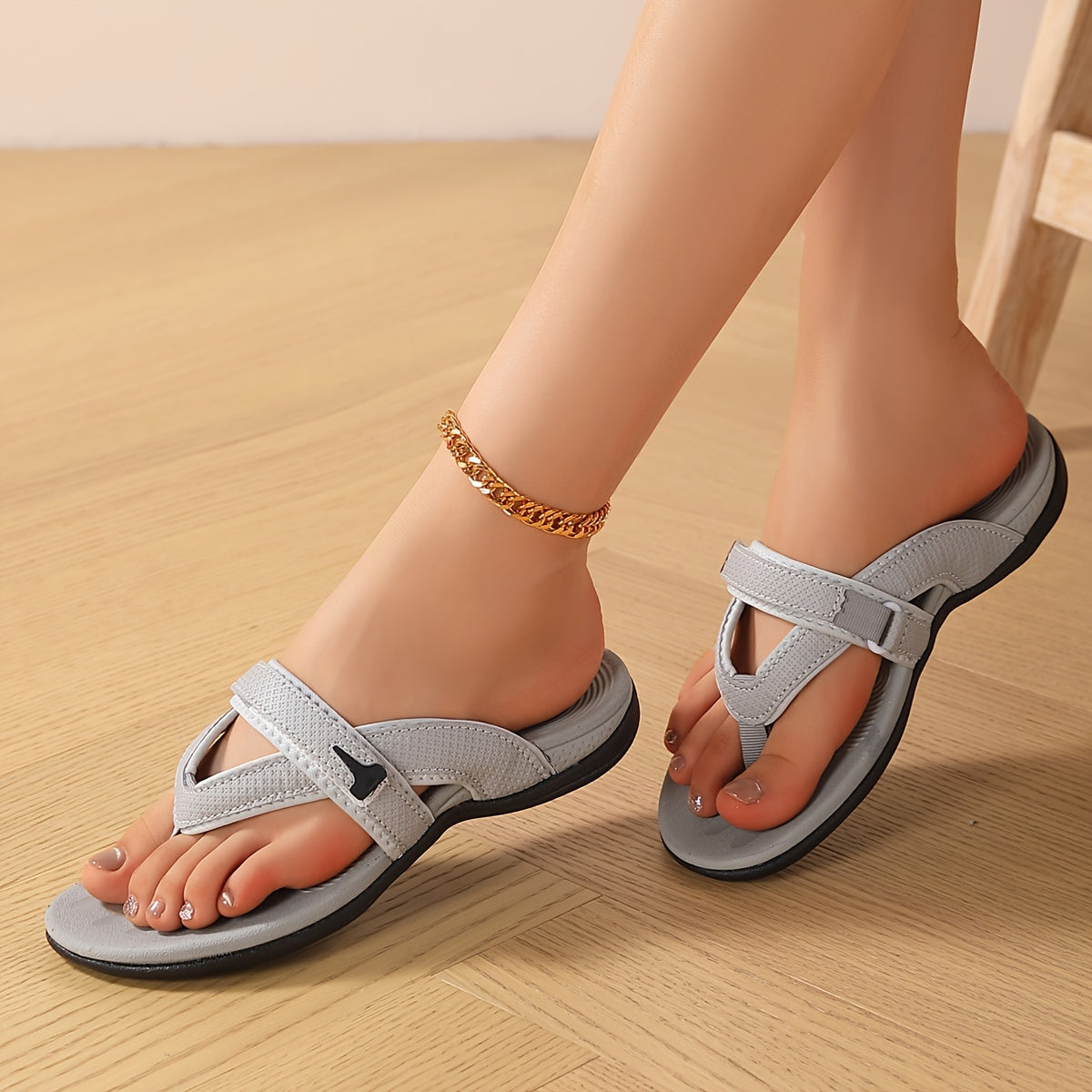 CHTAPPILIAR Women’s Comfort Arch Support Flip-Flops - Ultra-Light Soft Sole Summer Slides with Non-Slip Grip, Stylish Purple Wedge Beach Sandals, Casual Slip-On Design for All-Day Wear, Comfortable Slippers | Casual Chic Style | Pu Synthetic Cover, Summer