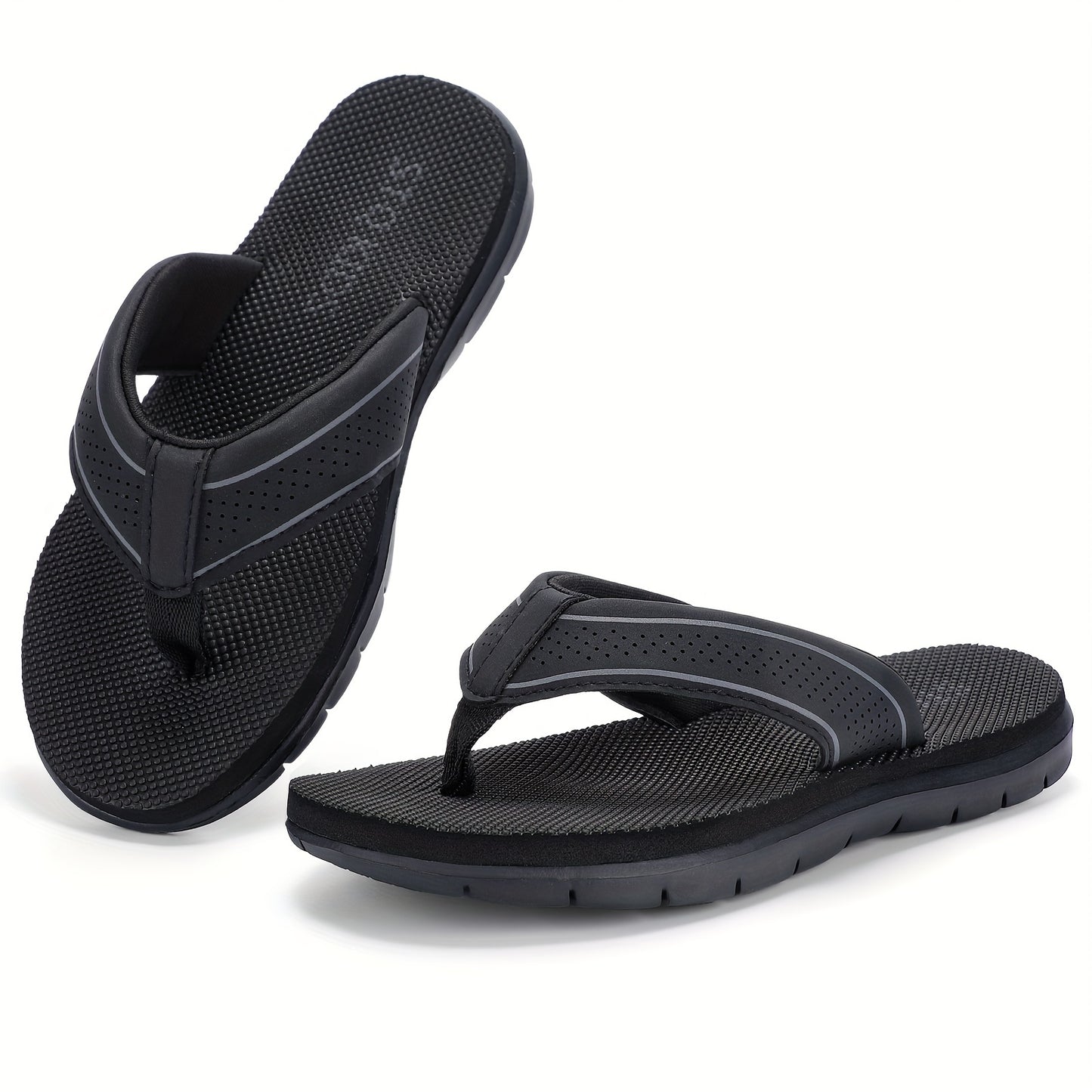 STQ Youngsters's Flip Flops - Non-Slip, Comfortable EVA Beach Sandals with Black Strap, Ideal for Summer Activities