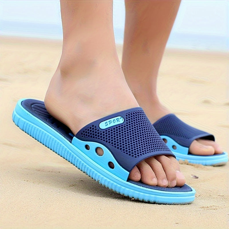Men'S Stylish Open-Toe Breathable EVA Slides - Comfortable, Non-Slip, Durable Casual Sandals with Vibrant Green & Gray Design, Perfect for Beach or Casual Attire, Beach Footwear | Stylish Sandals | EVA Sandals