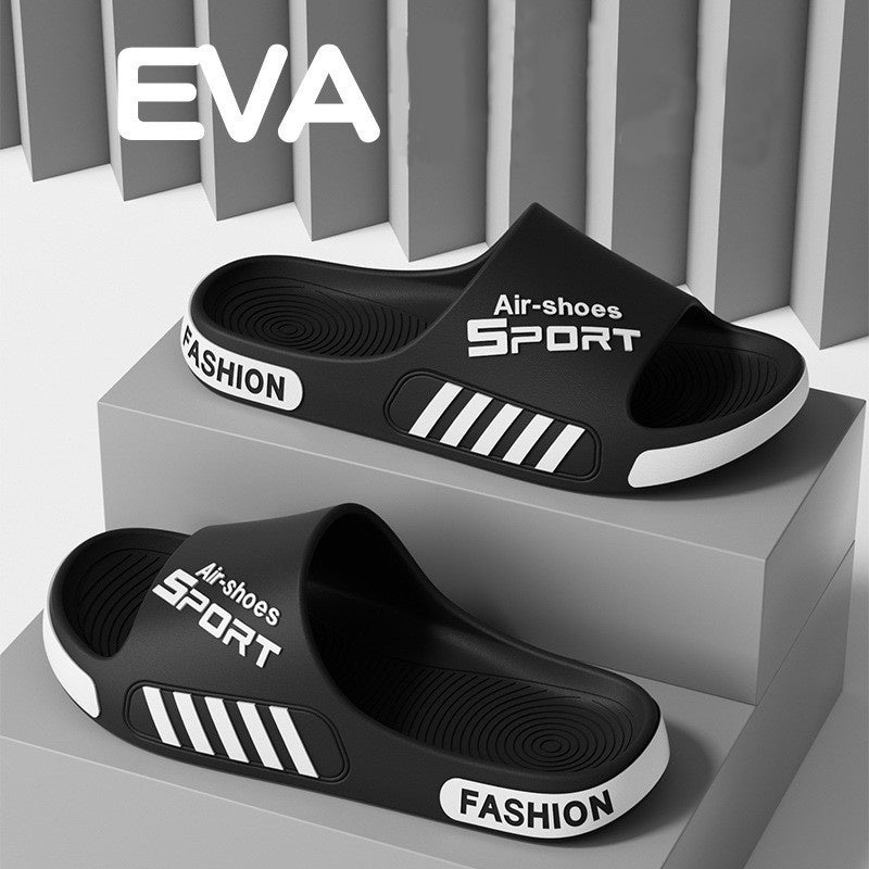 Women'S Summer EVA Slides - Non-Slip Beach Flip-Flops with "FASHION" Print, Comfortable Indoor/Outdoor Slippers for Home, Bathroom, and Shower Use, Indoor Slippers | Stylish Flipflops | EVA Material