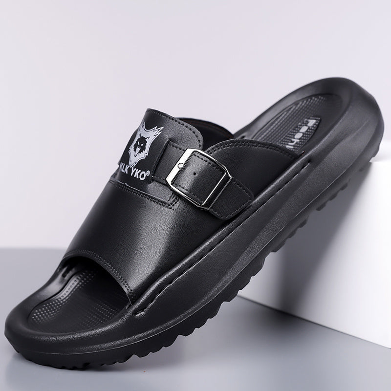 New 2024 Spring/Summer Casual Slip-On Sandals, Soft Sole Trendy Beach Shoes for Men - High Quality, Durable, Breathable, Odor-Free Lightweight Home Slippers, Comfortable Non-Slip Thick-Soled Outdoor & Indoor Use, Fashionable Open-Toe Flip-Flops for All
