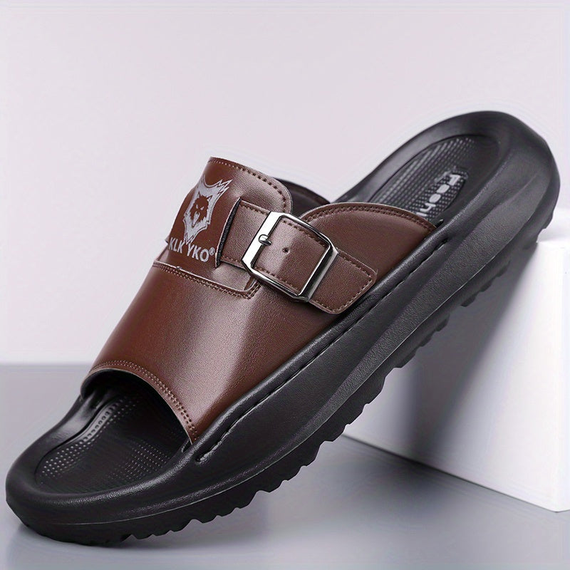 New 2024 Spring/Summer Casual Slip-On Sandals, Soft Sole Trendy Beach Shoes for Men - High Quality, Durable, Breathable, Odor-Free Lightweight Home Slippers, Comfortable Non-Slip Thick-Soled Outdoor & Indoor Use, Fashionable Open-Toe Flip-Flops for All