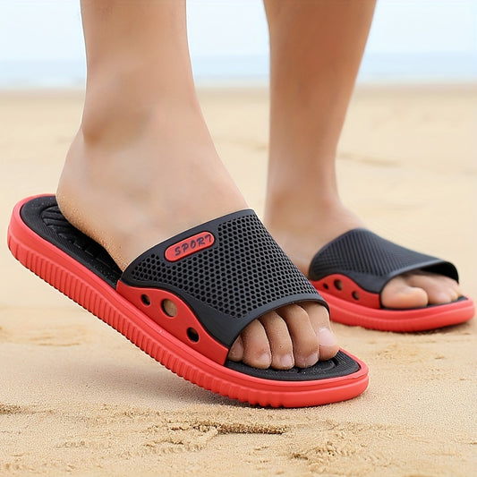Men'S Stylish Open-Toe Breathable EVA Slides - Comfortable, Non-Slip, Durable Casual Sandals with Vibrant Green & Gray Design, Perfect for Beach or Casual Attire, Beach Footwear | Stylish Sandals | EVA Sandals