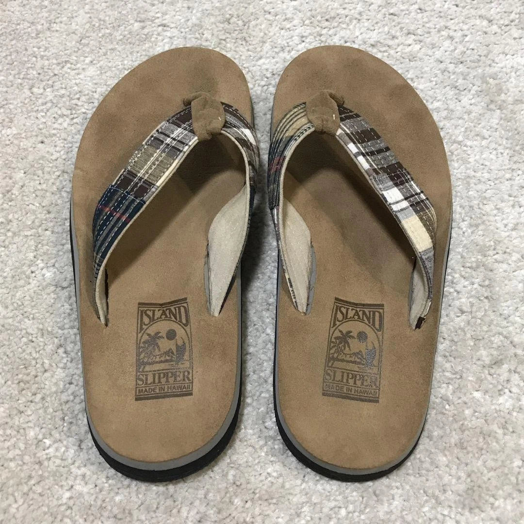 Island Slipper Suede Sandals Men 9 US 27cm Mint Slip-On Shoes