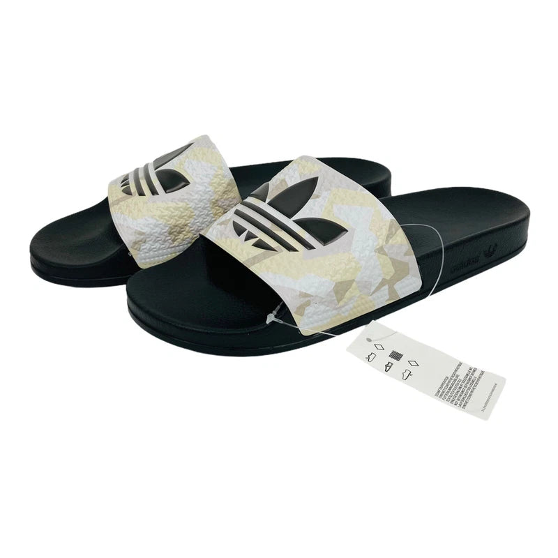 Adidas Mens Adilette Camo Sand Black Slide Sandals FW4391 Size 12 Logo Slippers