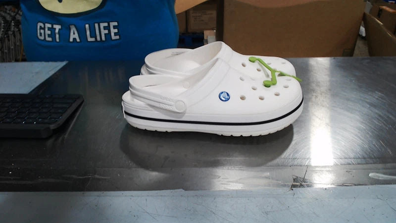 LikeNew_Crocs Men's and Women's Crocband Clog, White, 12_White_12 Women/10 Men