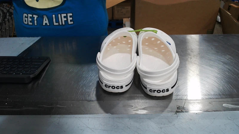 LikeNew_Crocs Men's and Women's Crocband Clog, White, 12_White_12 Women/10 Men