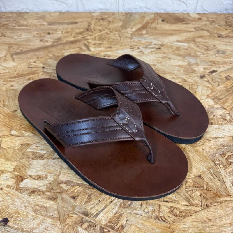 Island Slipper Chrome Excel Leather Sandals 8 US/UK Near Mint Boxed