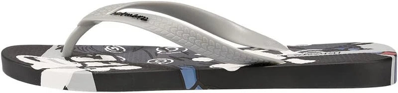 Hotmarzz Men's Flip Flops Patterns and Prints Summer Sandals Beach Slippers Grey