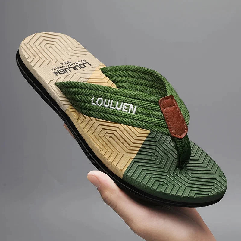 Fashion Men Light Flip Flops Slides Summer Anti-skid Man Slippers Outdoor Beach