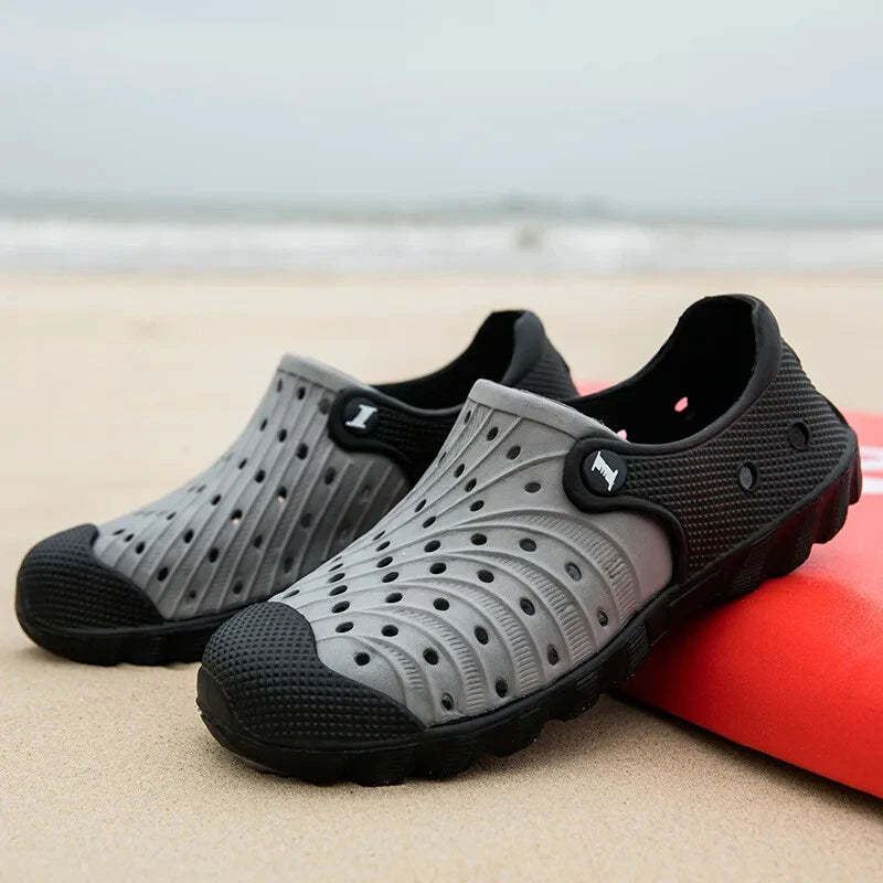 Light Men's Slippers 2025 Summer Beach Shoes for Men Outdoor Wading Platform