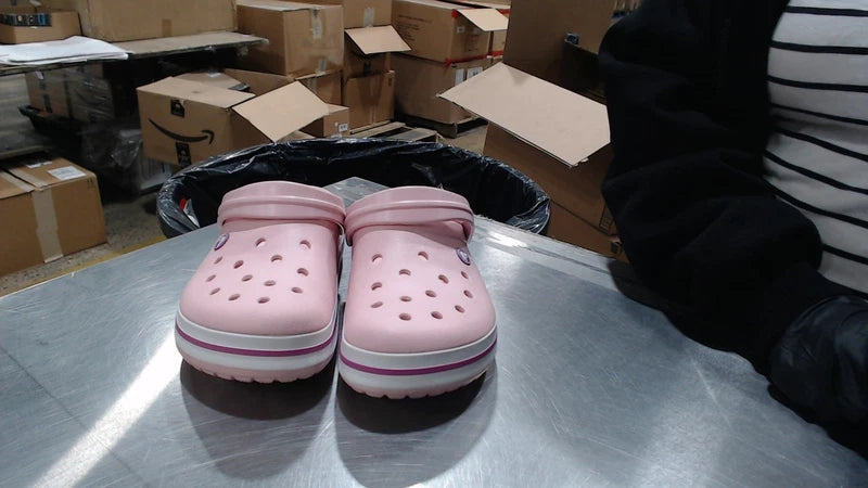 LikeNew_Crocs Unisex Men's and Women's Crocband Clog (Re_Pink Lemonade/White11