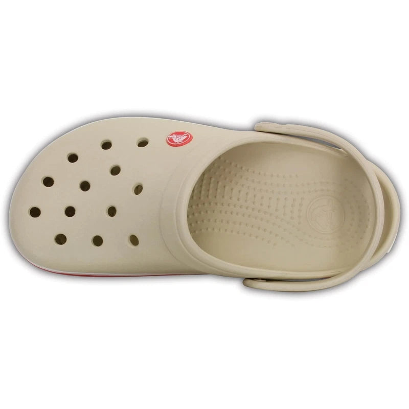 Crocs Unisex Men's and Women's Crocband Clog, Stucco/Melon, 9 Women/7 Men