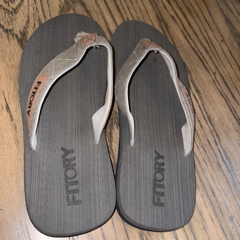 FITORY Men's Flip-Flops, Thongs Sandals Comfort Slippers for Beach 11, Grey