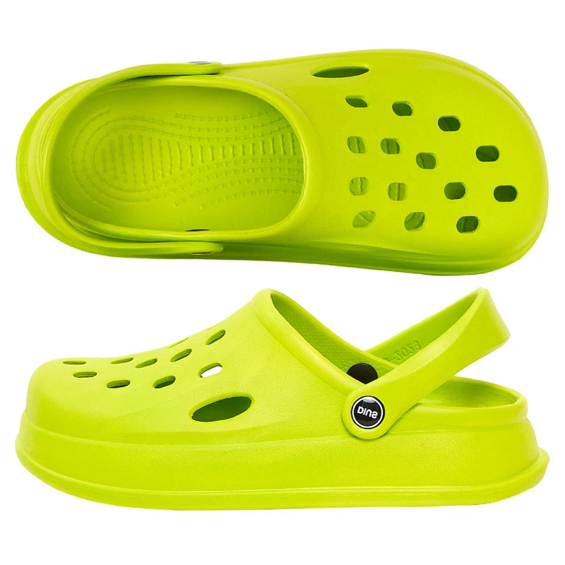 DIUS EVA Medical Clogs Unisex Green Slip On Shoes Lightweight Sandals Size 6.5