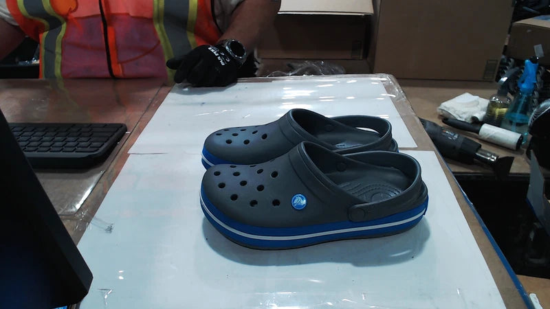 LikeNew_Crocs Unisex-Adult Crocband Clog, Charcoal/Ocean, 6 Men/8