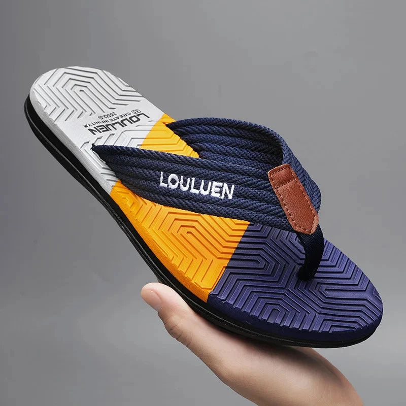 Fashion Men Light Flip Flops Slides Summer Anti-skid Man Slippers Outdoor Beach