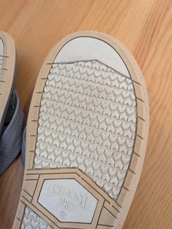 Island Slipper Leather Flip Flops Gray 26cm Mint No Box Men's Sandals