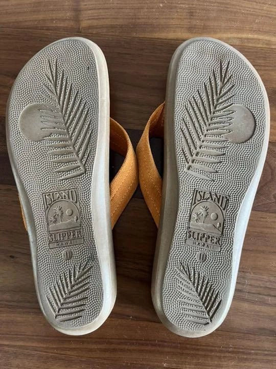 Island Slipper United Arrows Orange Suede Sandals 11 US/UK Mint with Box