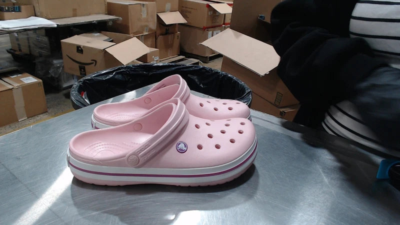 LikeNew_Crocs Unisex Men's and Women's Crocband Clog (Re_Pink Lemonade/White11