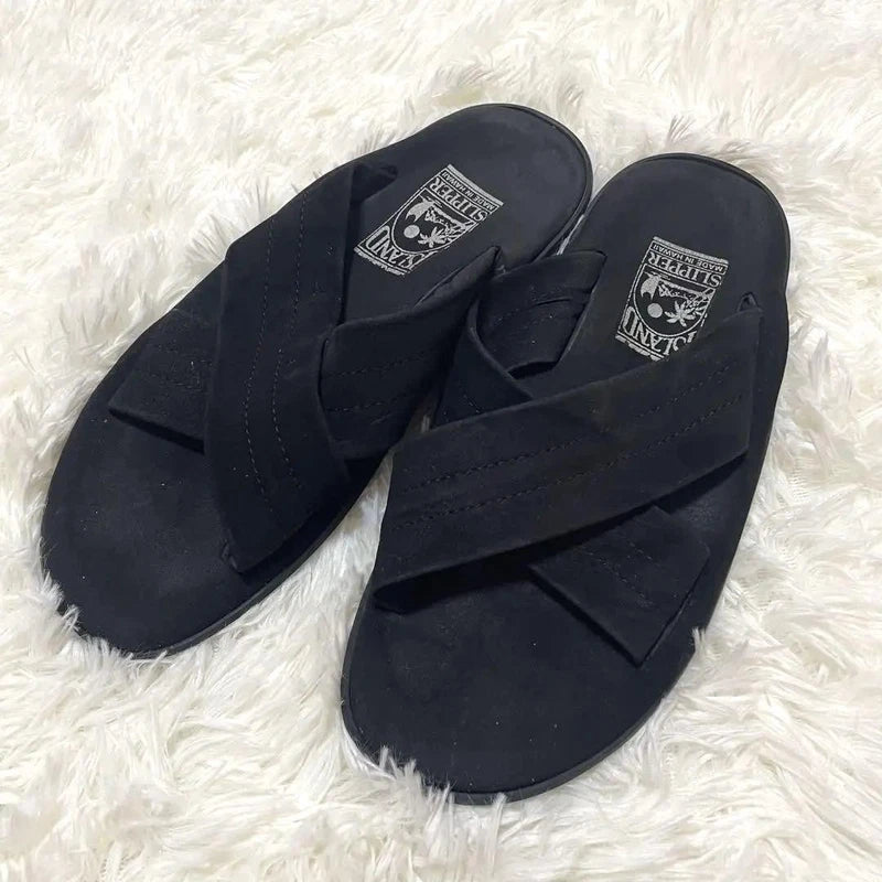 Island Slipper Men's Sandals 27cm Leather Slip-ons Pre-owned No Box