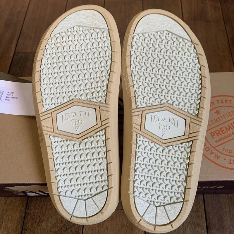 Island Slipper PT202 White Men's Slides 25cm Mint Unused Slip-ons