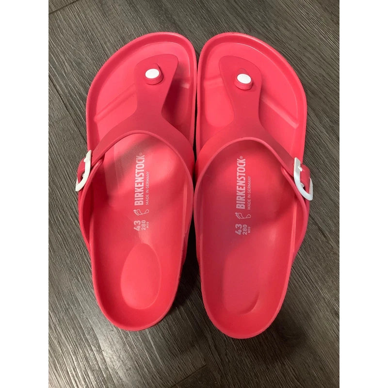 Birkenstock Womens 43/M10 Coral Pink Gizeh Eva Thong Sandals Slip On P3-6