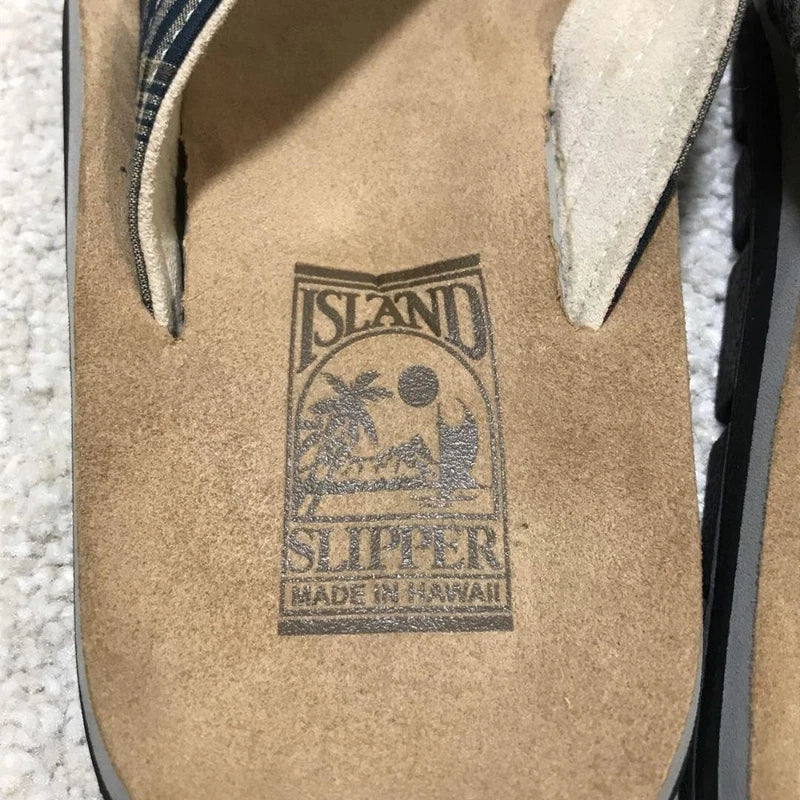 Island Slipper Suede Sandals Men 9 US 27cm Mint Slip-On Shoes