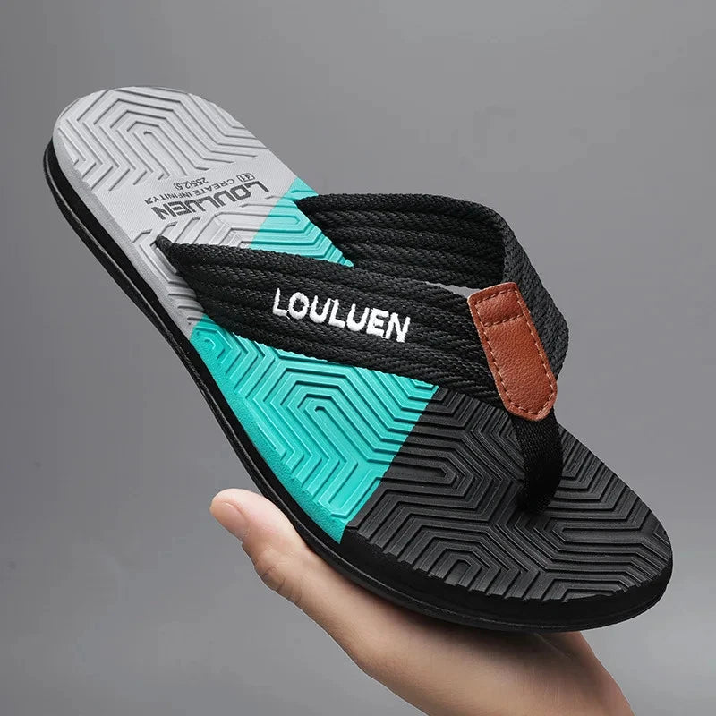 Fashion Men Light Flip Flops Slides Summer Anti-skid Man Slippers Outdoor Beach