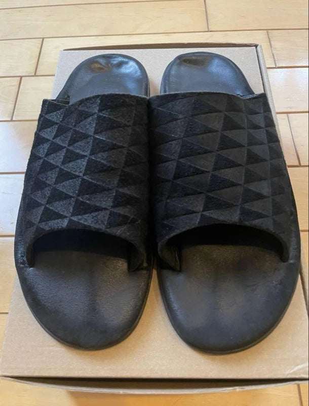 Island Slipper Pilgrim Surf+Supply PTS705 Black Shower Sandals 25.5cm Pre-Owned