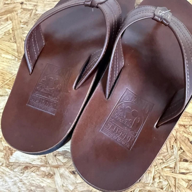 Island Slipper Chrome Excel Leather Sandals 8 US/UK Near Mint Boxed