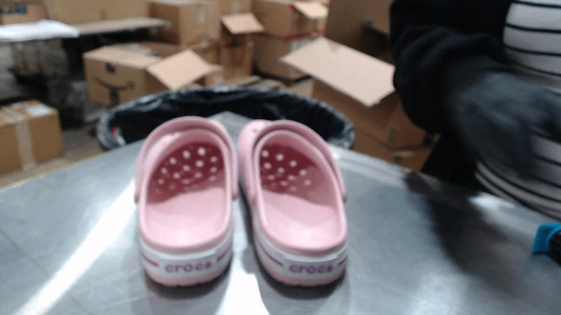 LikeNew_Crocs Unisex Men's and Women's Crocband Clog (Re_Pink Lemonade/White11