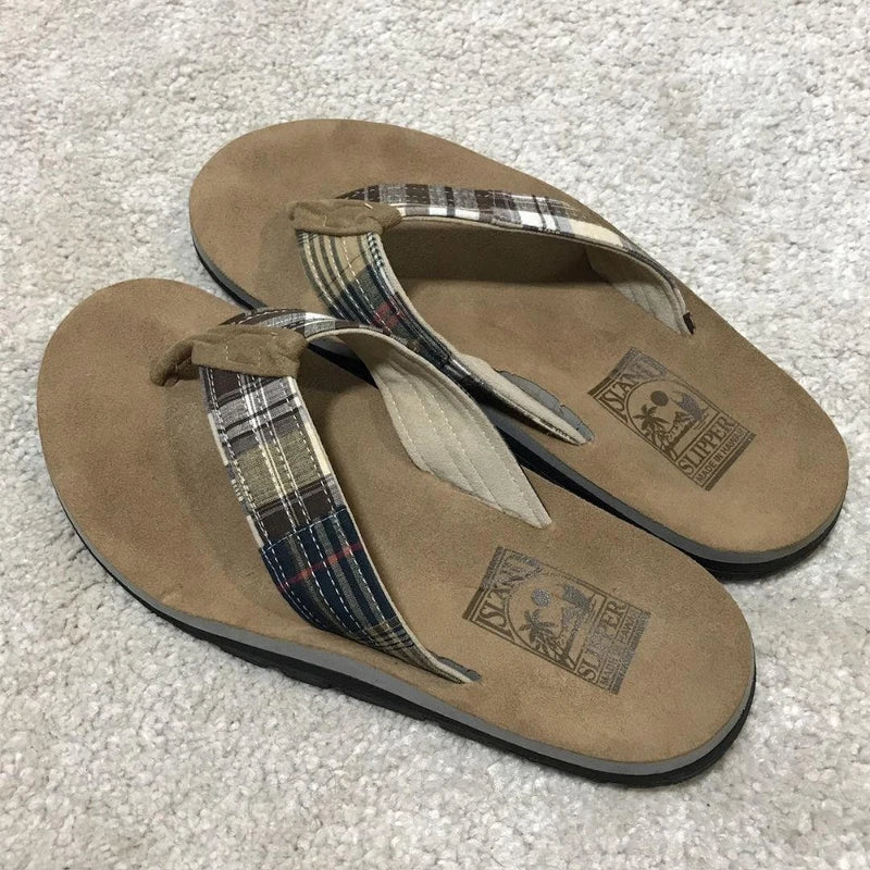 Island Slipper Suede Sandals Men 9 US 27cm Mint Slip-On Shoes