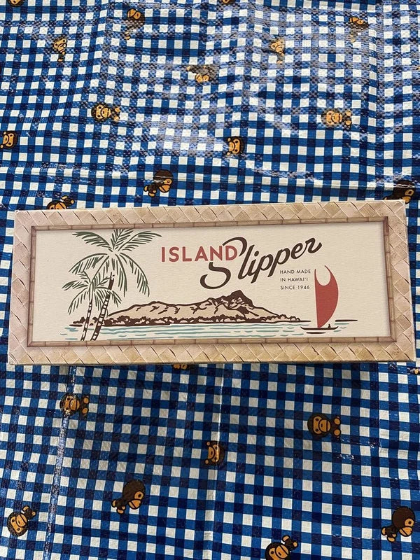 Island Slipper Men's Sandals Purple Camo US9 (27cm) Mint Unused