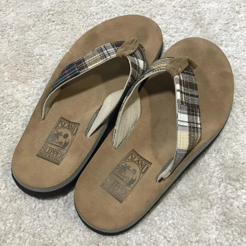 Island Slipper Suede Sandals Men 9 US 27cm Mint Slip-On Shoes