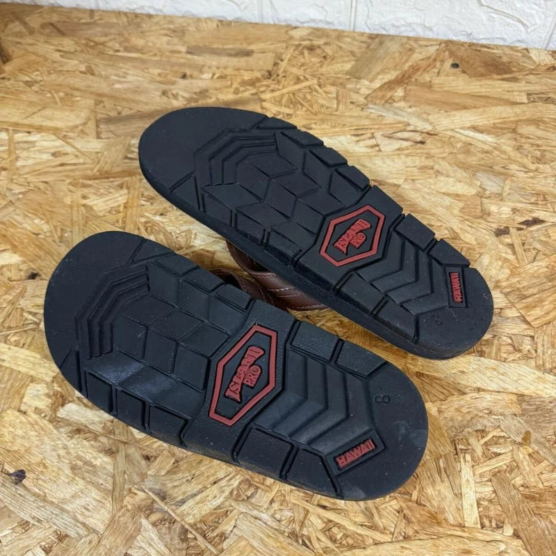 Island Slipper Chrome Excel Leather Sandals 8 US/UK Near Mint Boxed