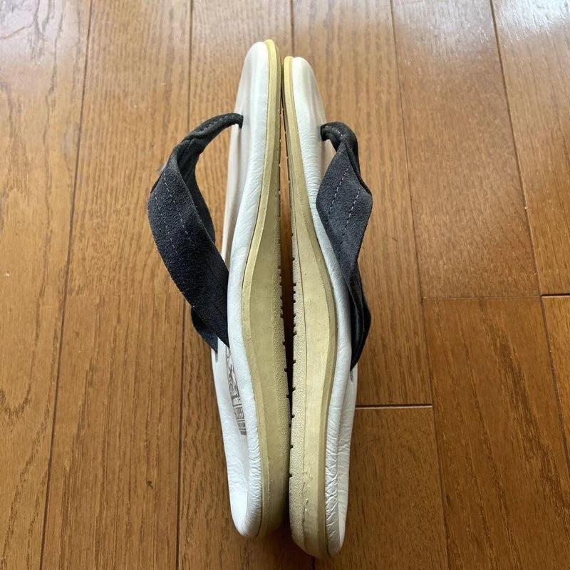 Island Slipper Island Pro 6 Sandals White/Navy Size 7 Pre-Owned Hawaii