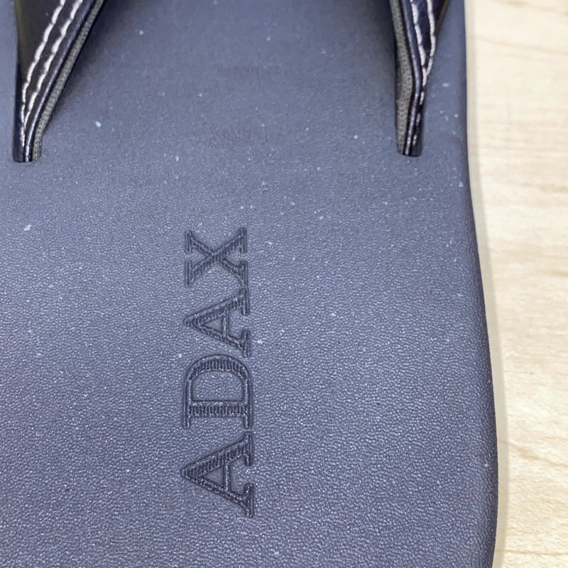 ADAX Mens Comfortable Leather Flip Flops,Non-Slip Sport Cushion Beach Slippers