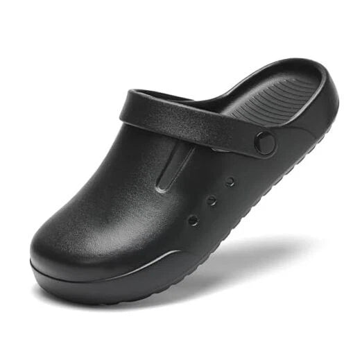 Clogs for Men and Womens Garden Shoes Slip-on 9.5-10 Women/9-9.5 Men Black